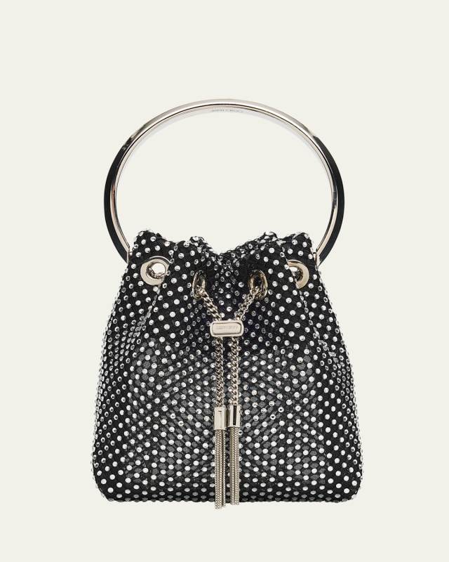 Bon Bon Mesh Crystal Top-Handle Bag